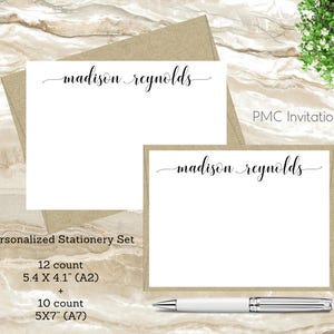 Custom Note Cards, Personalized Stationery Set, Teacher Gift, Graduation, Gift, Personalized Stationery, Notecard Set, FREE SHIPPING
