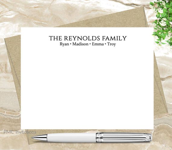 Custom Note Cards, Personalized Stationery Set, Teacher Gift, Gift, Simple Elegant Personalized Stationery, Notecard Set, FREE SHIPPING Il_570xn