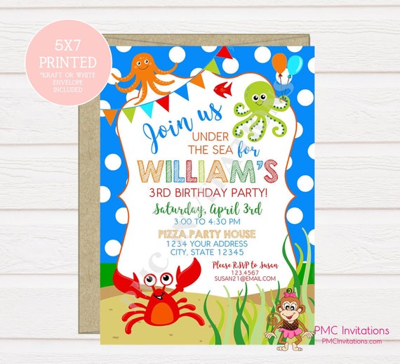custom printed party invitations