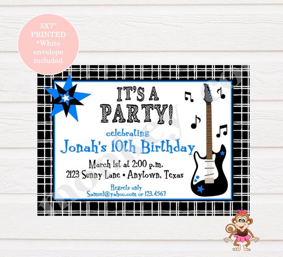 custom printed party invitations