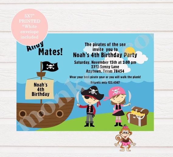 custom printed birthday invitations