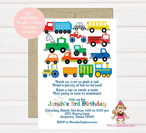 custom printed birthday invitations