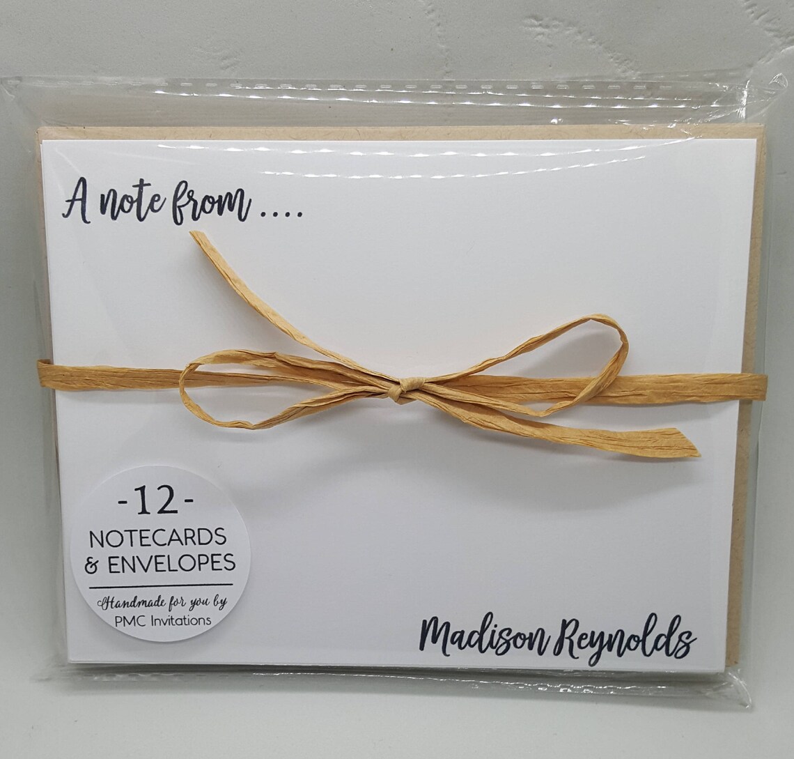 Custom Note Cards, Personalized Stationery Set, Teacher Gift, Gift ...