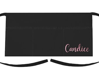 Monogram Apron-Personalized Apron-Teacher Apron-Makeup Apron-Server Apron-Teacher Gifts-Custom Apron - FREE Shipping