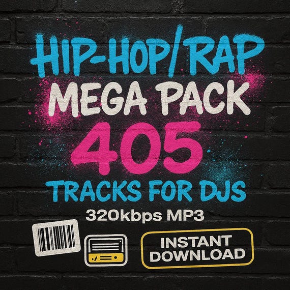 Hip-Hop / Rap Mega Pack — 405 Tracks for DJs | 320kbps MP3, Instant