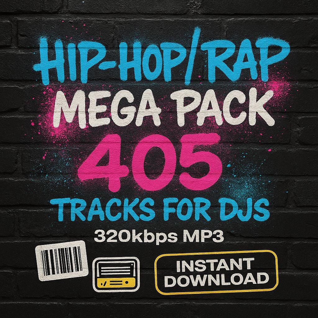 Hip-hop / Rap Mega Pack — 405 Tracks for Djs | 320kbps MP3
