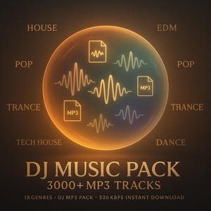 DJ Music Pack – 3000+ MP3 Tracks (18 Genres) | DJ MP3 Pack 320kbps Instant Download