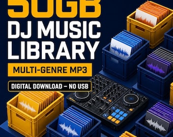 50GB DJ Music Library – Multi-Genre 320kbps MP3 Collection | Digital Download