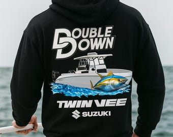 Custom Performance Boat Hoodie - Long Sleeve (Any Color - Line Art) ARTWORK INCLUDED
