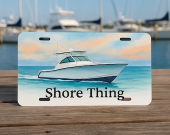 Custom Boat License Plate: Personalized Nautical Metal Sign