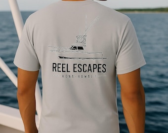 Custom Performance Boat Shirt - Short Sleeve (Any Color - Line Art) ARTWORK INCLUDED