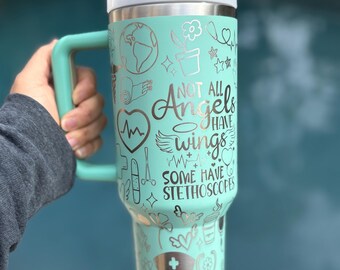 Nurse Tumbler 40 oz Full Wrap Personalized Registered Nurse Gift Medical school Nurse appreciation week Custom Name RN New Nursing School
