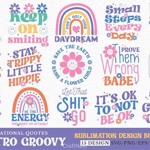 Retro 70s SVG Bundle: Groovy Hippie Designs for Cricut