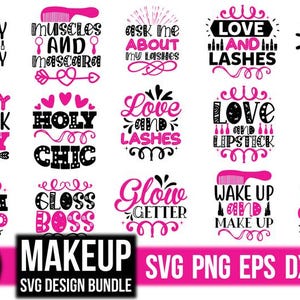 Makeup SVG Bundle: Beauty & Fashion Designs for Cricut, Silhouette