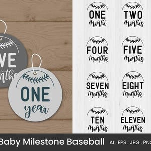 Baby Milestone Baseball SVG Bundle: Sports Nursery Decor (Digital Download)