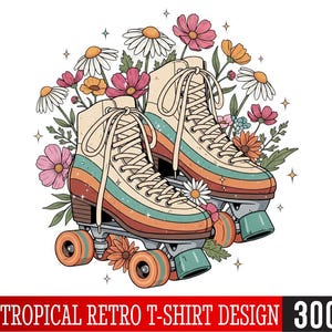 Retro Beach Clipart PNG: Summer Tumbler Wrap Design (Digital Download)