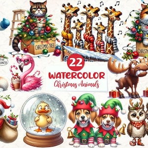 Christmas Black Girl Clipart Bundle: Festive Afro Holiday PNG (Digital Download