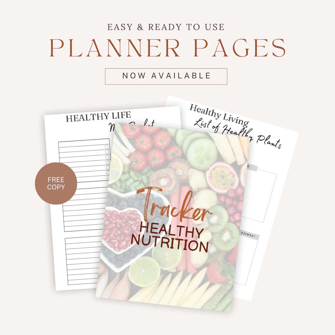 Healthy Nutrition Tracker Printable - Meal Planning &amp; Nutrition Goals ...