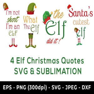 Elf Christmas SVG: Funny Holiday Design for Cricut, Shirts, Mugs (Digital Files Included)