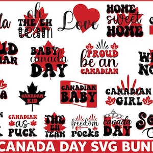 Canada Day SVG Bundle: Maple Leaf Patriotic Cut Files (Digital Download)