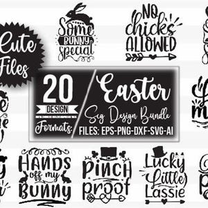 Easter 2 SVG Bundle | Cute Bunny Cut Files for Cricut & Silhouette | Spring Digital Download | PNG Pdf Jpg EPS Vector Art Pack