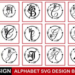 Alphabet SVG Bundle: Monogram Font Cut Files for Cricut & Silhouette
