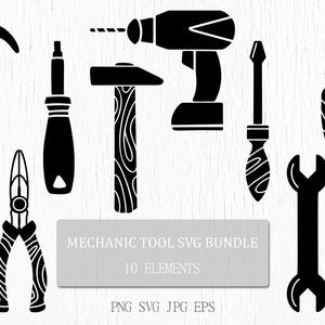 Mechanic Tools SVG Bundle: Handyman Clipart for Cricut (Digital Download