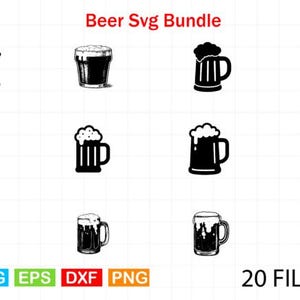 Beer SVG Bundle | Funny Beer Quotes SVG PNG Dxf Eps Pdf | Bar Decor, Mug, T-Shirt Cut Files for Cricut & Sublimation
