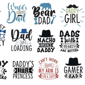 Dad Quotes SVG Bundle: Funny & Heartfelt Father&#39;s Day Designs