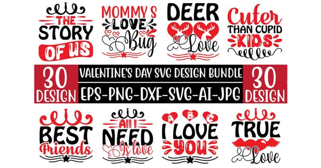 Valentine SVG Bundle for Cricut and Silhouette | Love SVG Cut Files ...
