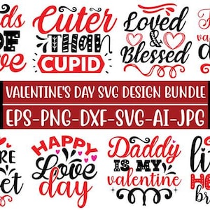 Valentine&#39;s Day Heart SVG Bundle: Romantic DIY Crafts (Digital Download