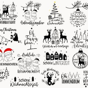 German Christmas SVG Bundle: Hand-Drawn Festive Designs (Digital Download)