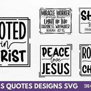 Jesus SVG Bundle: Christian Faith Quotes, Religious Designs (Digital Download