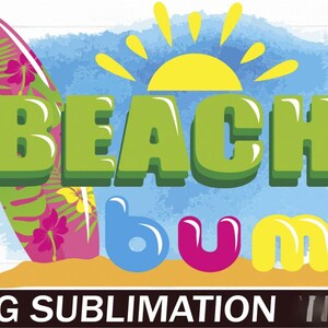 Retro Beach PNG Sublimation Design: Palm Tree Clipart (Digital Download