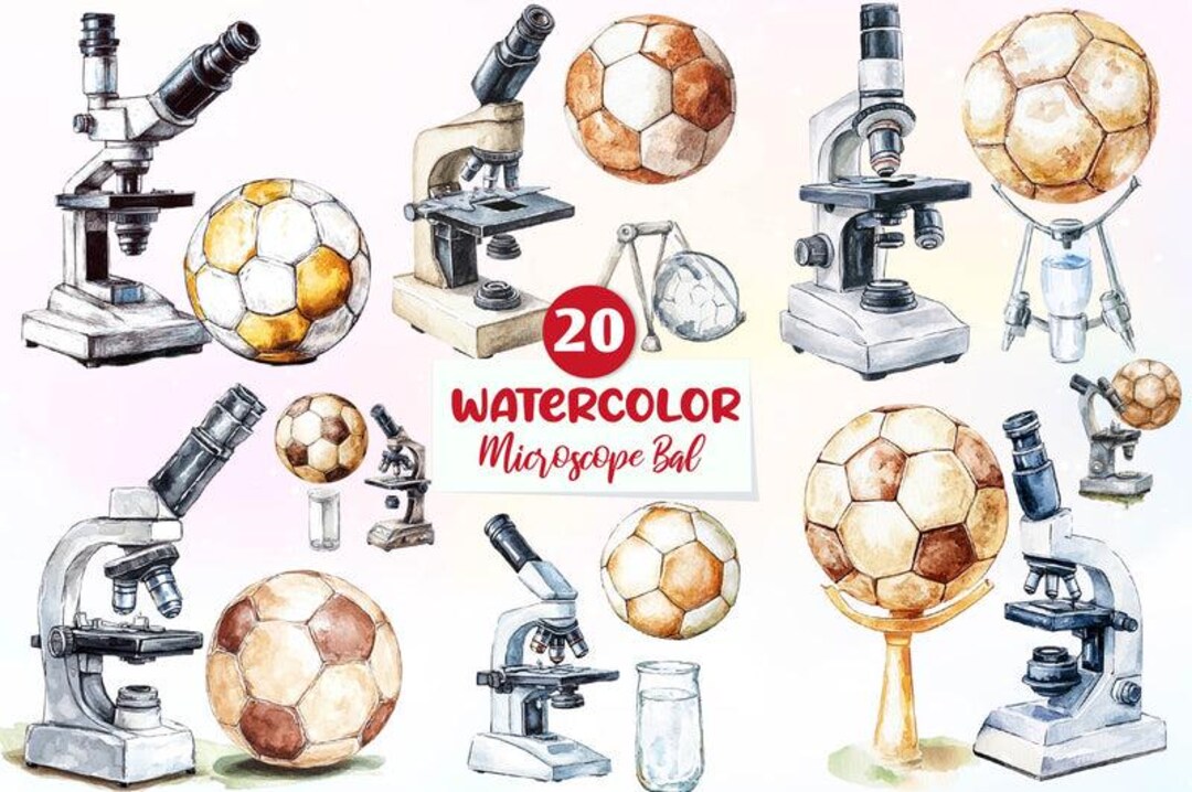 Microscope Ball Clipart Bundle PNG for Science Classroom Decor ...