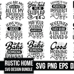 Rustic Farmhouse SVG Bundle: Country Home Decor Cut Files