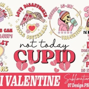 Ensemble PNG anti-sublimation pour la Saint-Valentin, citations d'amour sarcastiques drôles pour t-shirts, tasses, cartes, autocollants et travaux manuels