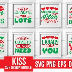 Kiss SVG Bundle: Lip & Smooch Designs for Cricut, Silhouette (Digital Download