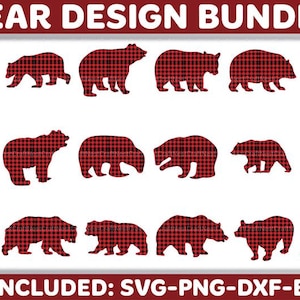 Bear SVG Bundle: Wilderness Animal Cut Files for Cricut, Silhouette