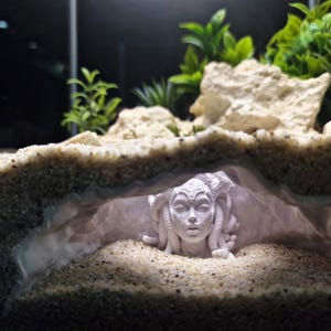 Medusa's White Cave Aquarium Decor – Unique Fish Hideaway