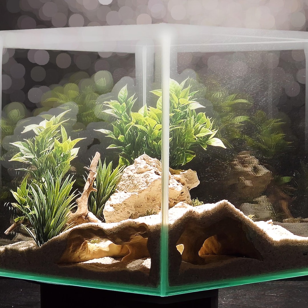 Desert Bluff Fish Tank Cave – Layered Sand Hideout - Etsy