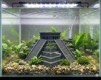 Ancient Aztec Mayan Head Statue Aquarium Decor 8 Inch Fish Tank