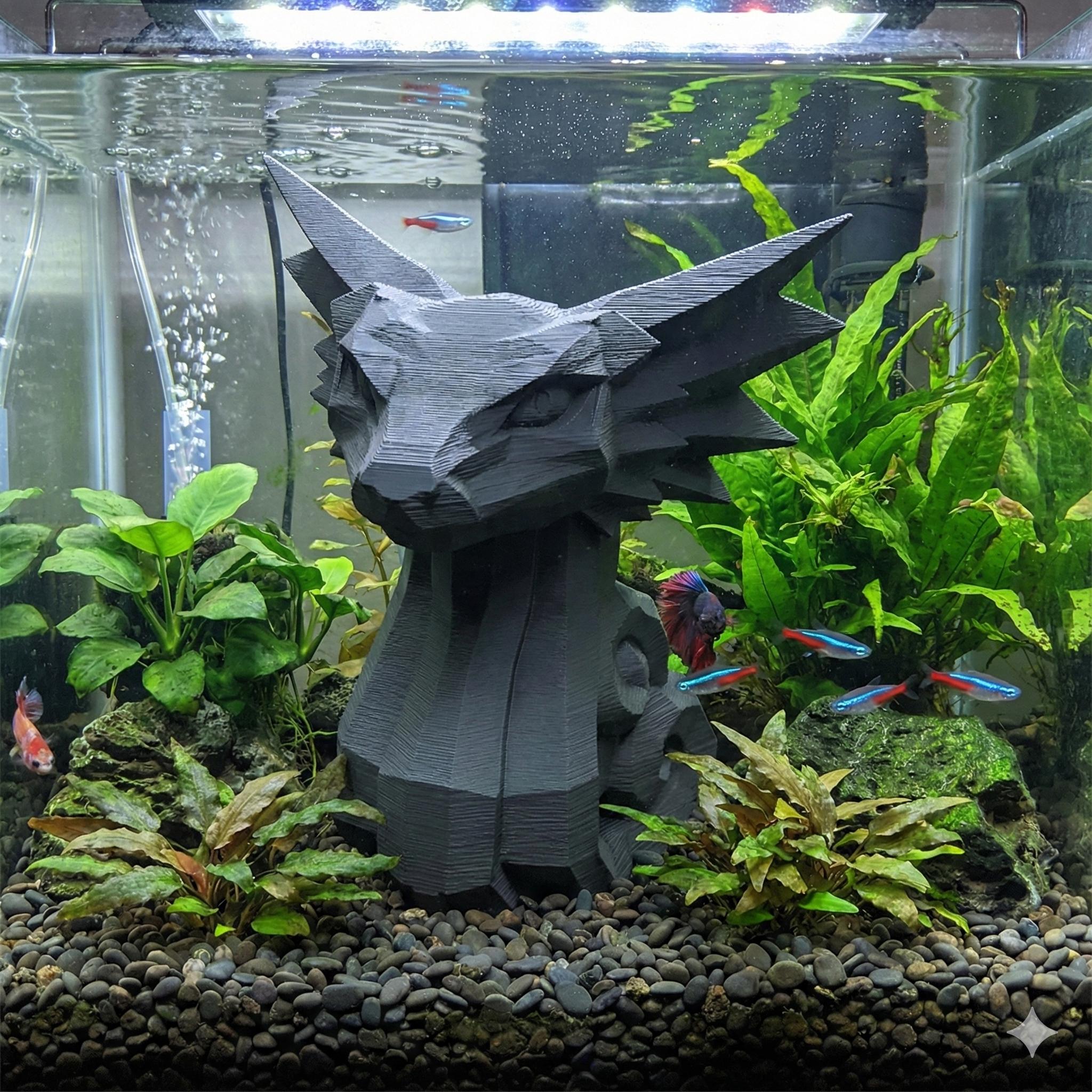 Aztec Dragon Aquarium Decor Fish Tank Ornament Ancient Ruins Style