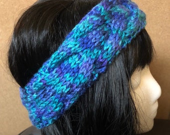 Winter Sunset Cable Knit Acrylic Yarn Headband Cable Knit Headband Knitted Headband Adult Knitted Headband Adult Headband