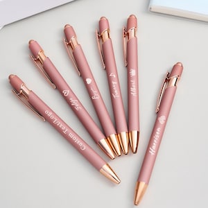 Personalized Engraved Ballpoint Pen with Touch Head, Custom Name and Logo Engraving, Custom Business & Corporate Pens for Office Supplies
