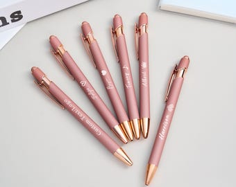 Personalized Engraved Ballpoint Pen with Touch Head, Custom Name and Logo Engraving, Custom Business & Corporate Pens for Office Supplies