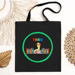 Sac de bibliothèque personnalisé pour enfants, Sac de bibliothèque en toile personnalisé, Sac de bibliothèque personnalisé, Sac de bibliothèque personnalisé pour enfants, Sacs de bibliothèque personnalisés, Cadeaux de club de lecture