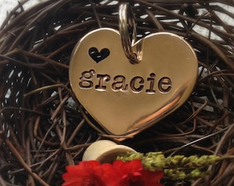 Heart Custom Pet ID Tag Personalize it with your Pet's Name and Phone Number