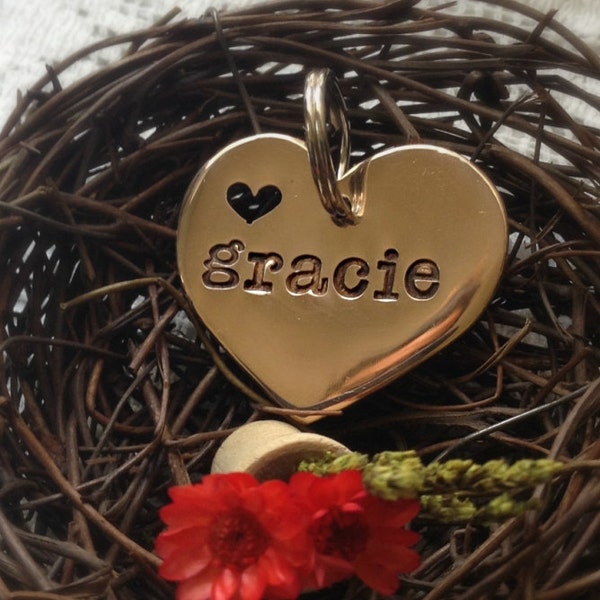 Heart Custom Pet ID Tag Personalize it with your Pet's Name and Phone Number