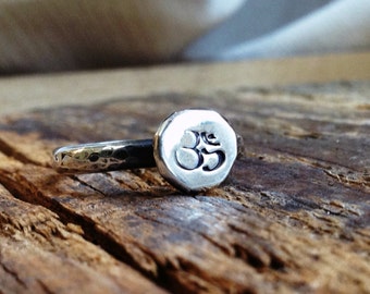 Aum Ring in Sterling Silver